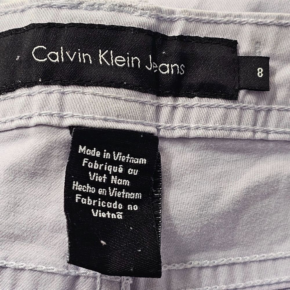 Calvin Klein Jeans Women's Size 8 Light Gray Skinny Crop Mid Rise Stretch Pocket - Picture 7 of 15
